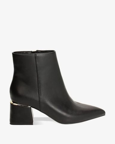 Giày Boots Primadonna Collection Black Ankle Boot With Gold Heel 6 Cm