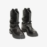  Giày Boots Primadonna Collection Black Biker With Sagging Leg Primadonna Collection 