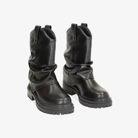 Giày Boots Primadonna Collection Black Biker With Sagging Leg Primadonna Collection