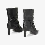  Giày Boots Nữ Primadonna Collection Da Mềm Nếp Gấp Tự Nhiên 