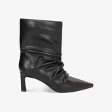  Giày Boots Nữ Primadonna Collection Da Mềm Nếp Gấp Tự Nhiên 
