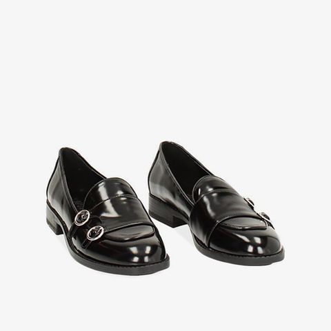 Giày Lười Nữ Primadonna Collection Low Black Moccasin In Abrasive