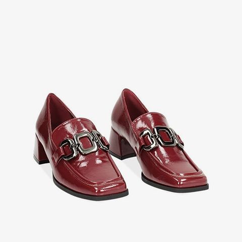 Giày cao gót Primadonna Collection Burgundy Moccasin In Naplak 5 Cm