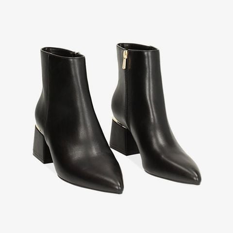 Giày Boots Primadonna Collection Black Ankle Boot With Gold Heel 6 Cm