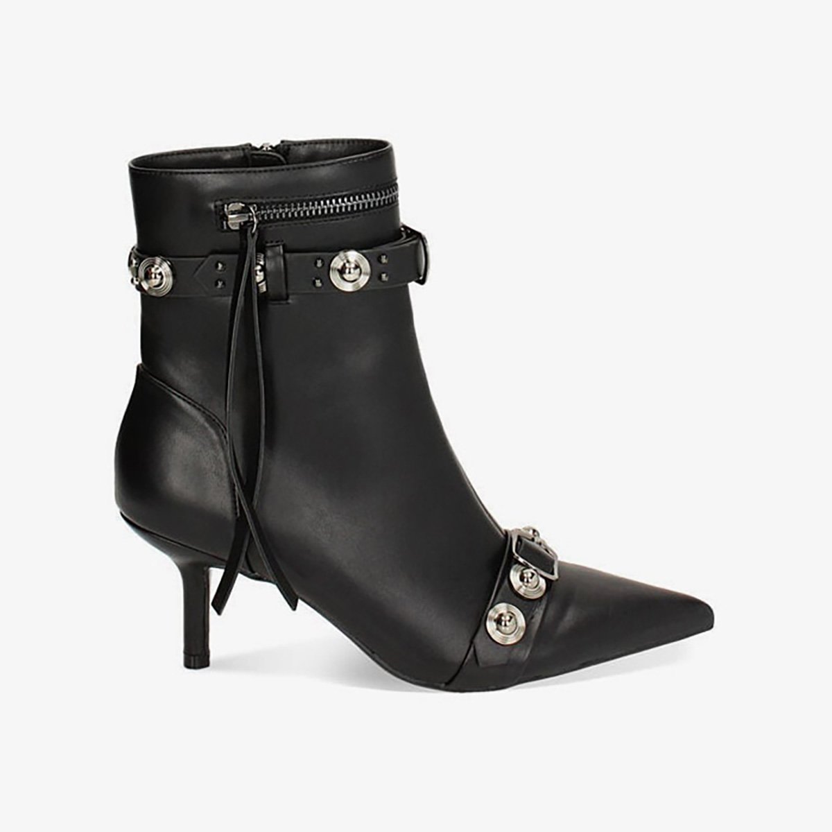  Giày Boots Primadonna Collection Black Ankle Boot With Studs 7.5 Cm 