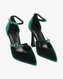  Giày Nữ Primadonna Collection Women Shoes Open Shank Velvet Verd 