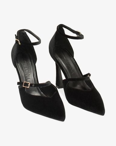 Giày Nữ Primadonna Collection Women Shoes Open Shank Velvet Nero