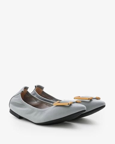 Giày Búp Bê Nữ PAZZION Harper Gold Buckled Pointed-Toe Flats