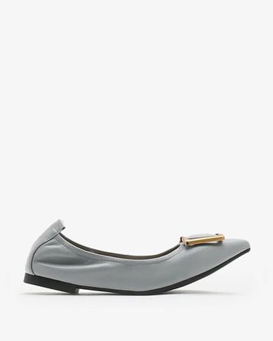 Giày Búp Bê Nữ PAZZION Harper Gold Buckled Pointed-Toe Flats