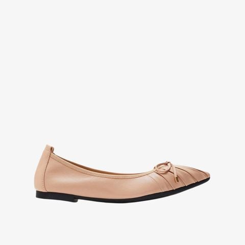 Giày Búp Bê Nữ Pazzion Georgie Pleated Ribbon Flats