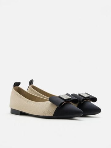 Giày Búp Bê Nữ Pazzion Janessa Flyknit Embellished Bow Flats