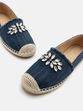  Giày Lười Nữ Pazzion Regina Crystal Embellished Denim Espadrilles 