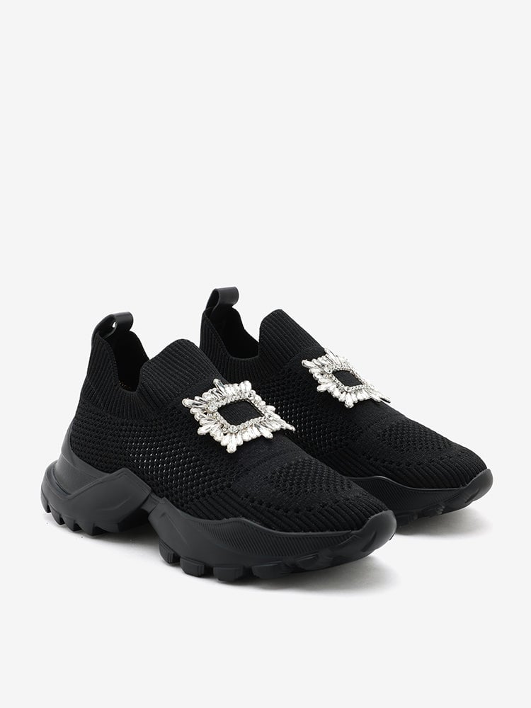  Giày Sneakers Nữ Pazzion Marie Crystal Embellished Flyknit Sneakers 