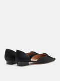  Giày Đế Bệt Nữ Pazzion Beatrice Silver Square Buckle Heels 