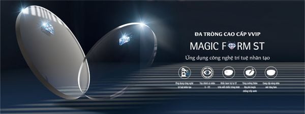  Chemi- Đa tròng cao cấp VVIP progressive multifocal-  MAGIC FORM ST Phủ Blue cut coating 
