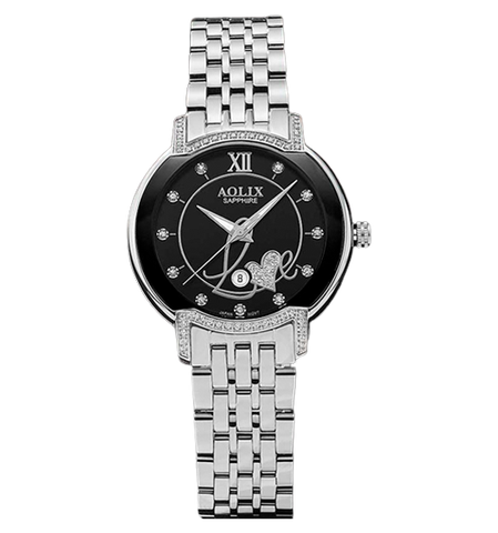 đồng hồ nữ dây thép aolix al-1058l
