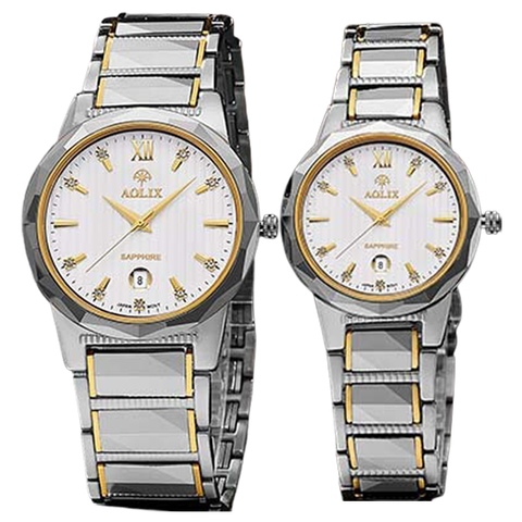  Đồng Hồ Đôi Dây Đá Aolix AL-6825 Sapphire Bảo Hành Chính Hãng 5 Năm 