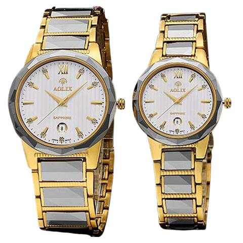  Đồng Hồ Đôi Dây Đá Aolix AL-6825 Sapphire Bảo Hành Chính Hãng 5 Năm 