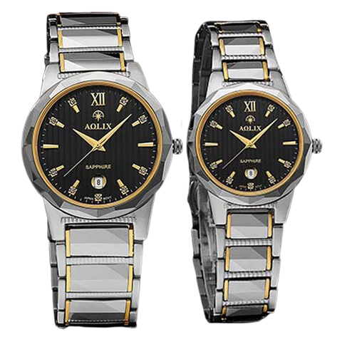  Đồng Hồ Đôi Dây Đá Aolix AL-6825 Sapphire Bảo Hành Chính Hãng 5 Năm 
