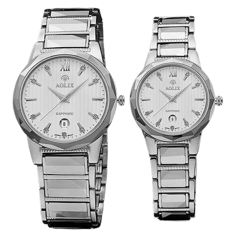  Đồng Hồ Đôi Dây Đá Aolix AL-6825 Sapphire Bảo Hành Chính Hãng 5 Năm 