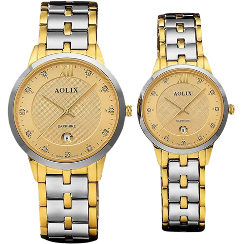 Đồng Hồ Đôi Dây Đá Aolix AL-6827 Chính Hãng