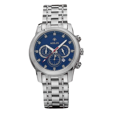 đồng hồ nam dây thép chronograph aolix al-7049g