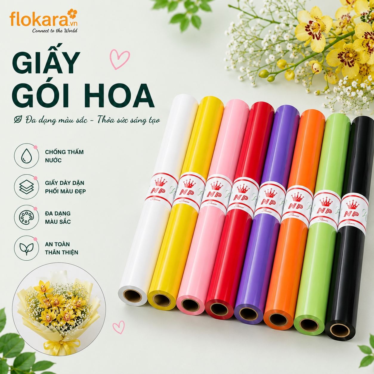  Cuộn Giấy Gói Hoa 