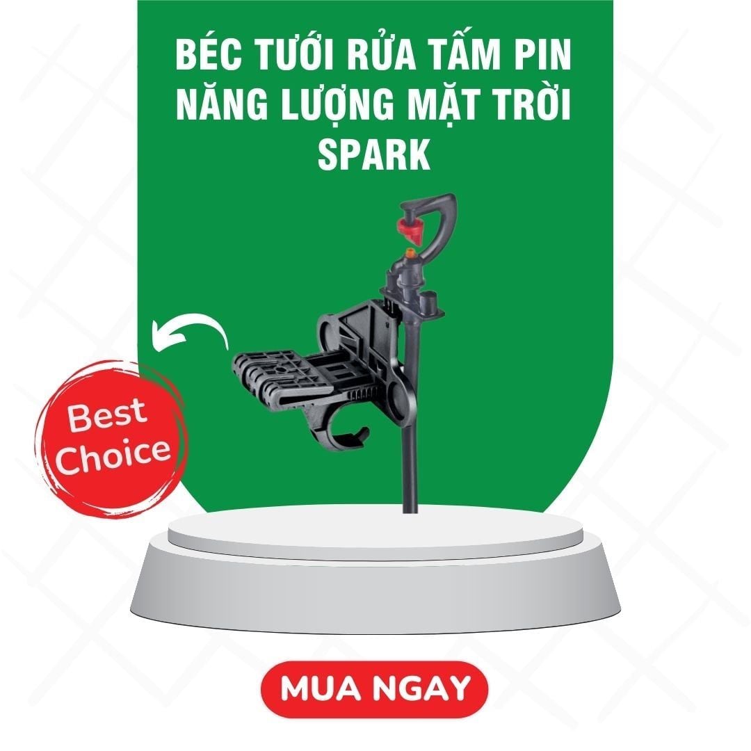  Béc tưới rửa tấm pin năng lượng mặt trời Spark 