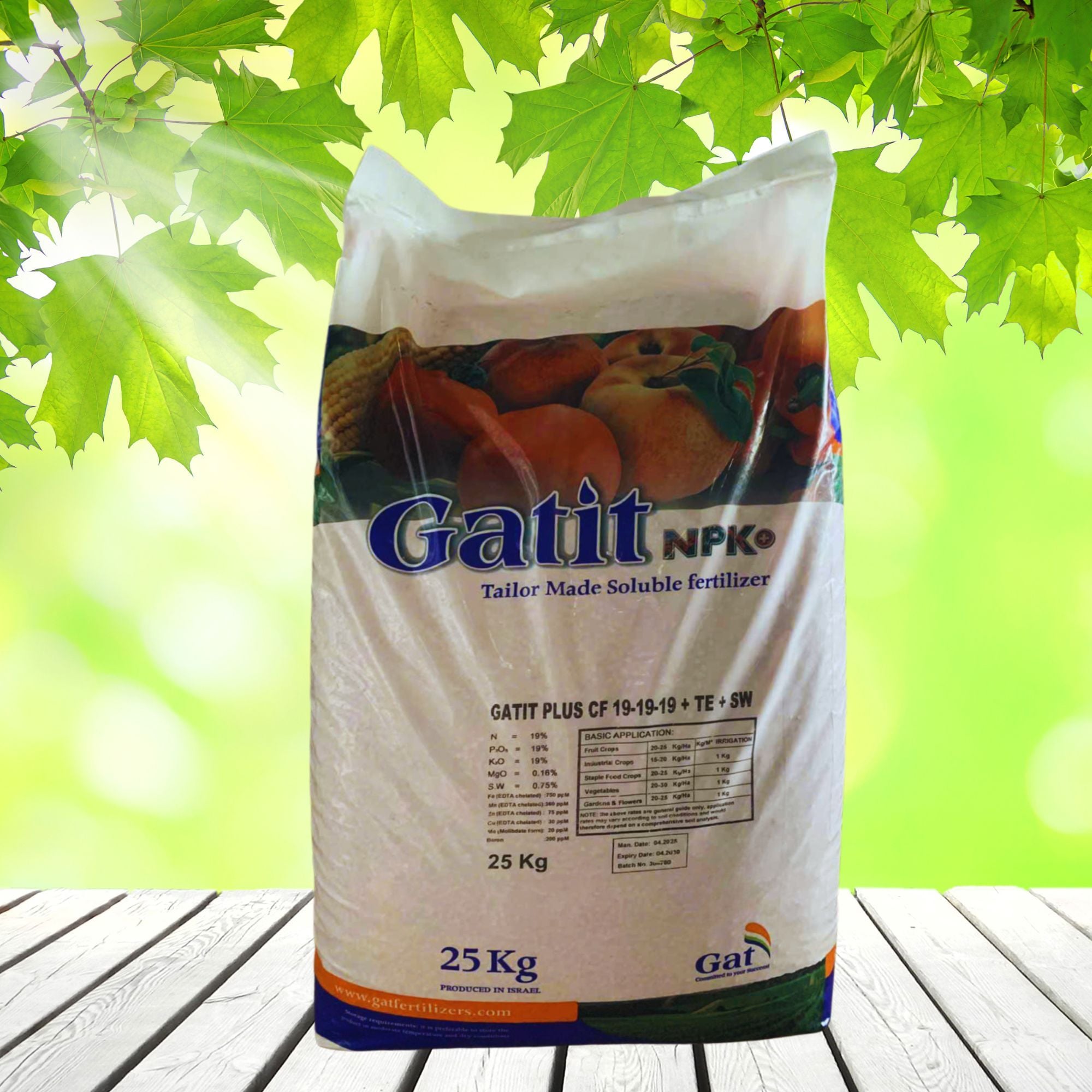  Phân bón dạng hạt Gatit Plus CF 19-19-19 +TE +SW 