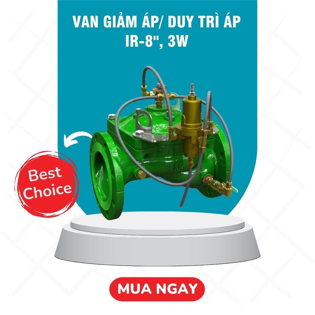  Van giảm áp/ duy trì áp IR-8'', 3W 