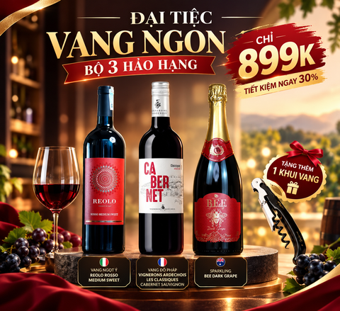  ĐẠI TIỆC VANG NGON - BỘ 3 HẢO HẠNG 