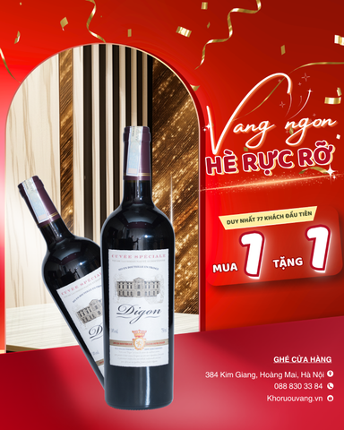  COMBO MUA 1 TẶNG 1 VANG ĐỎ PHÁP DIGON 