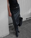Midi Leather Skirt