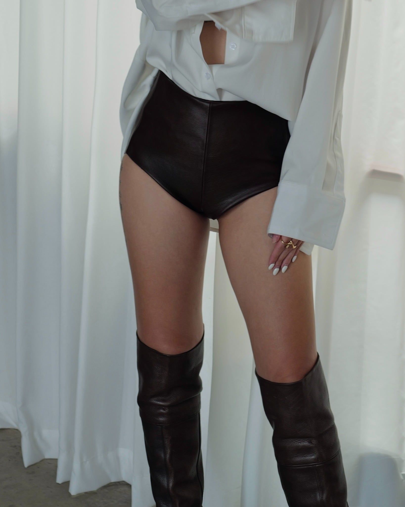 Pantless Leather Shorts
