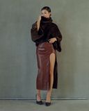 Slit Leather Skirts
