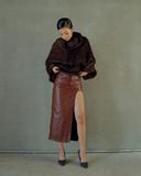 Slit Leather Skirts