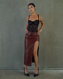 Slit Leather Skirts