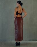 Slit Leather Skirts