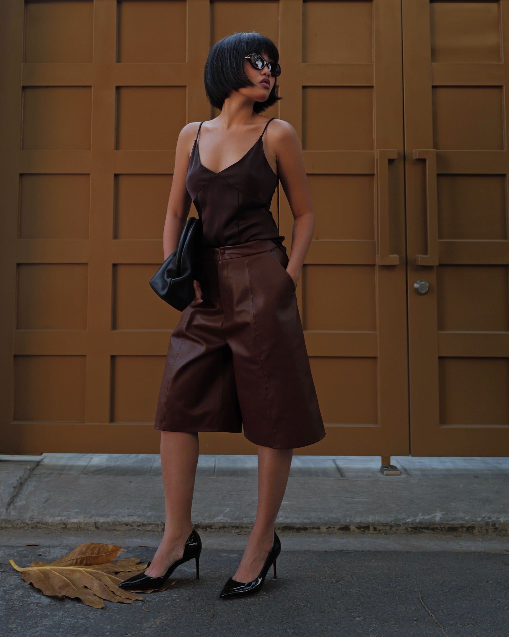 Unisex Leather Shorts