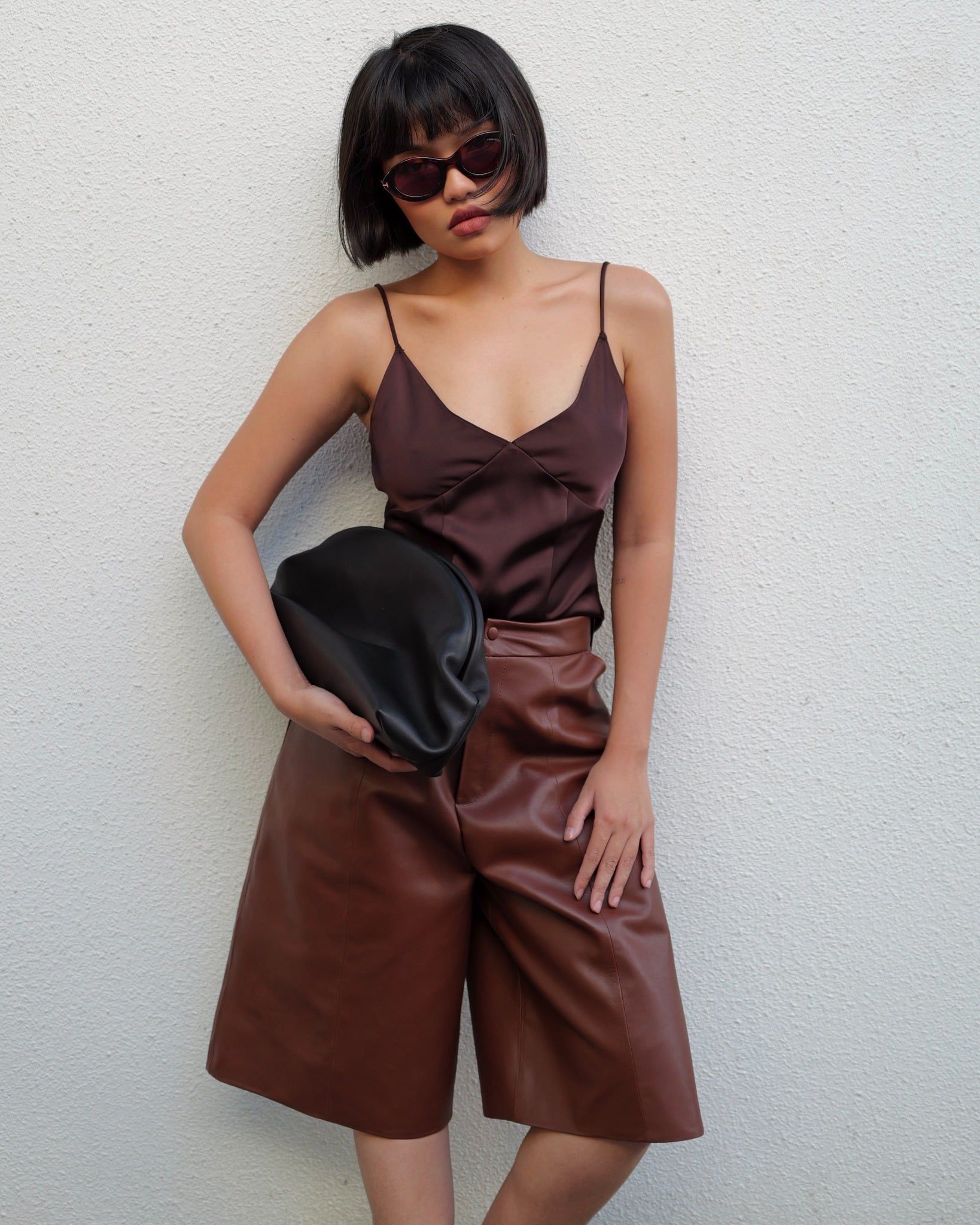 Unisex Leather Shorts