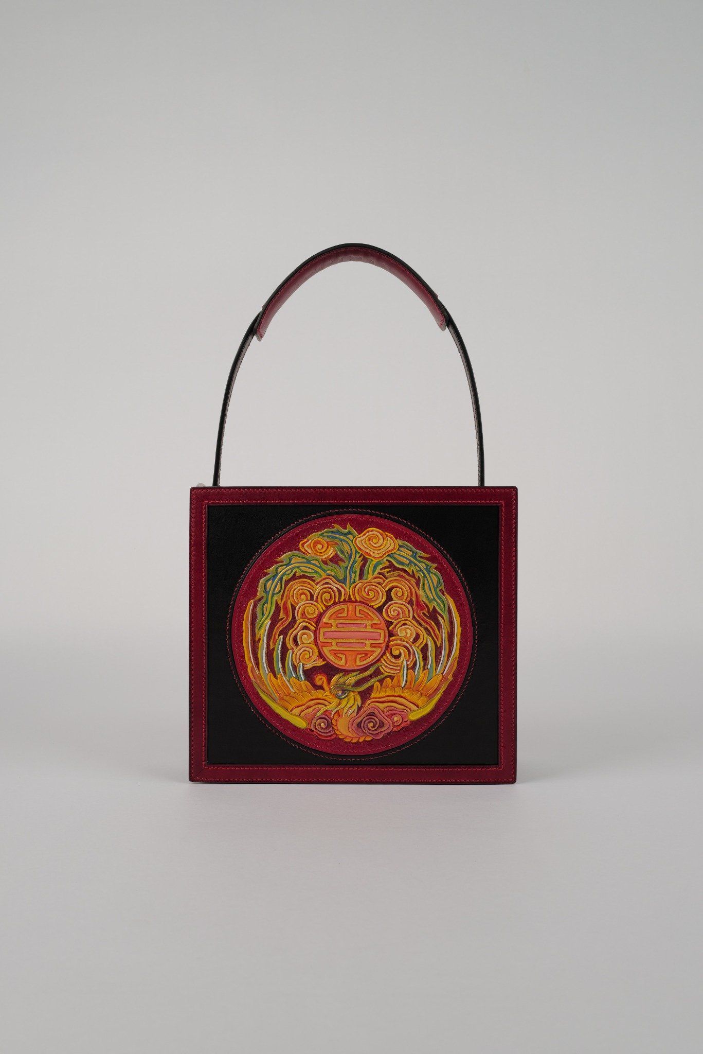 The Phoenix (Hand Carved Square Bag)