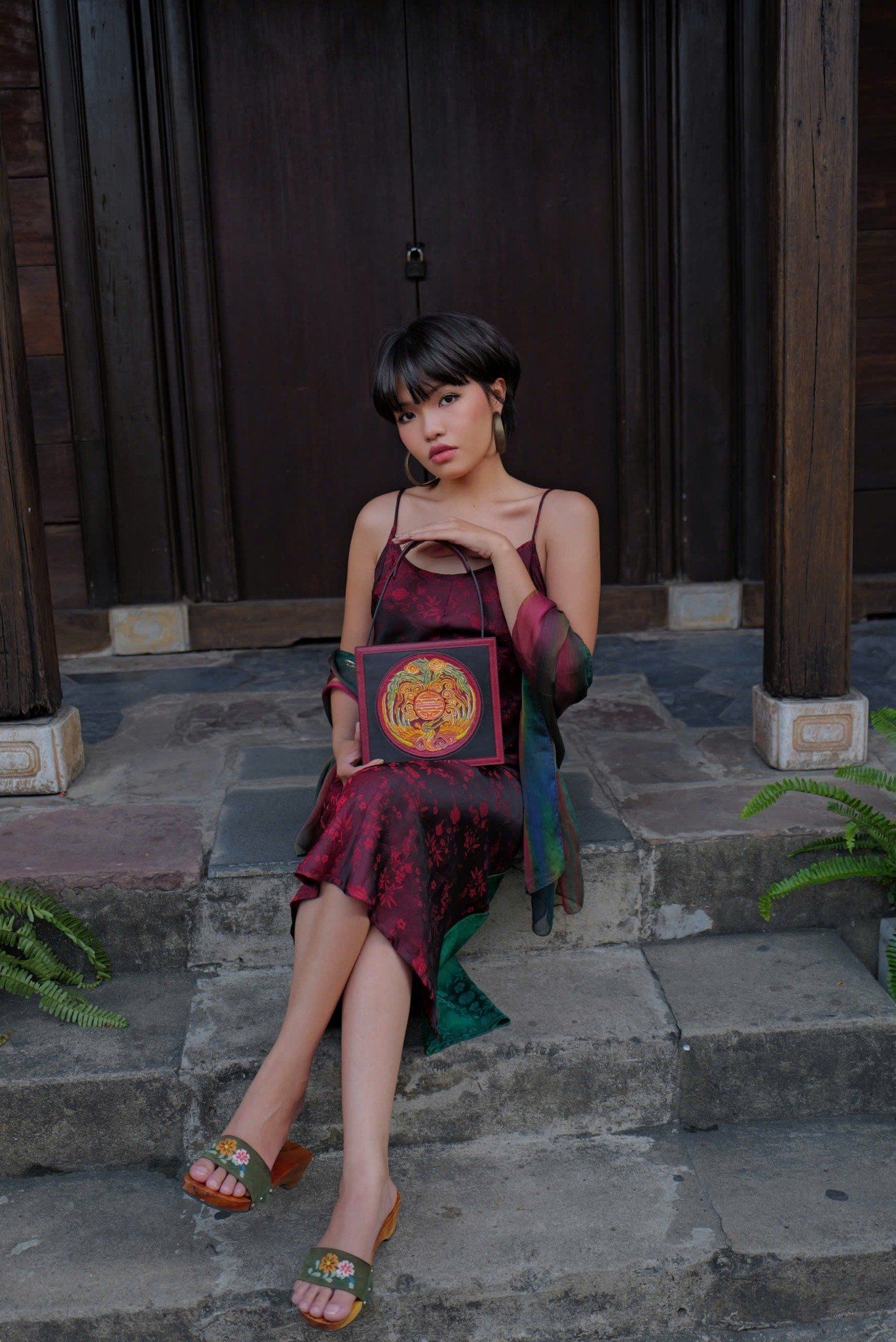 The Phoenix (Hand Carved Square Bag)