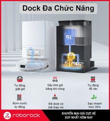 Robot Hút Bụi Lau Nhà Thông Minh Roborock Q Revo 5AE Trắng/ Đen