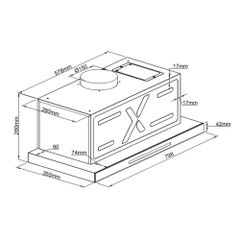 Máy hút mùi âm tủ GrandX GX H80F85B