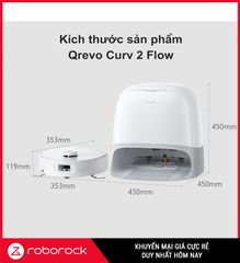 Robot hút bụi lau nhà Roborock Qrevo Curv 2 Flow