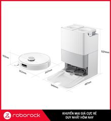 Robot Hút Bụi Lau Nhà Roborock Q Revo Edge 5V1 Trắng/ Đen