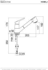 VÒI RỬA BÁT DÂY RÚT NOBILI BLUES NB177