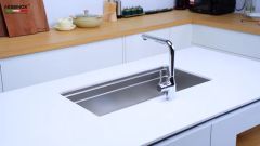 CHẬU RỬA BÁT 1 HỐ NOBINOX LIRA NJ566D