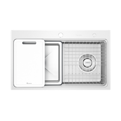 Chậu rửa bát 1 hố chống xước Workstation Sink KN8048TS Dekor