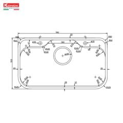 Chậu rửa bát phong cách Nhật bề mặt mịn Tari 9051SM